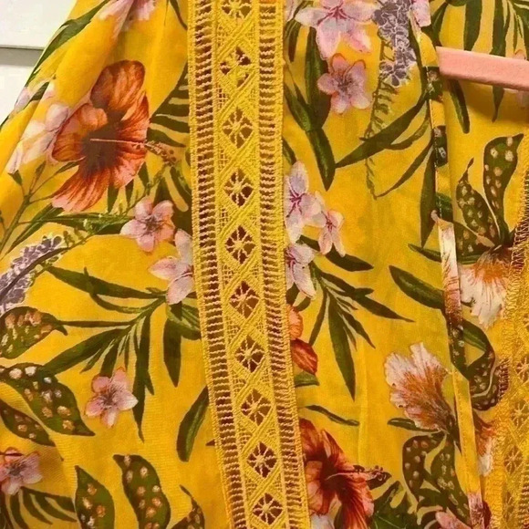 Time and Tru Tropical Floral Swimsuit Cover Up One Size - Picture 6 of 6
